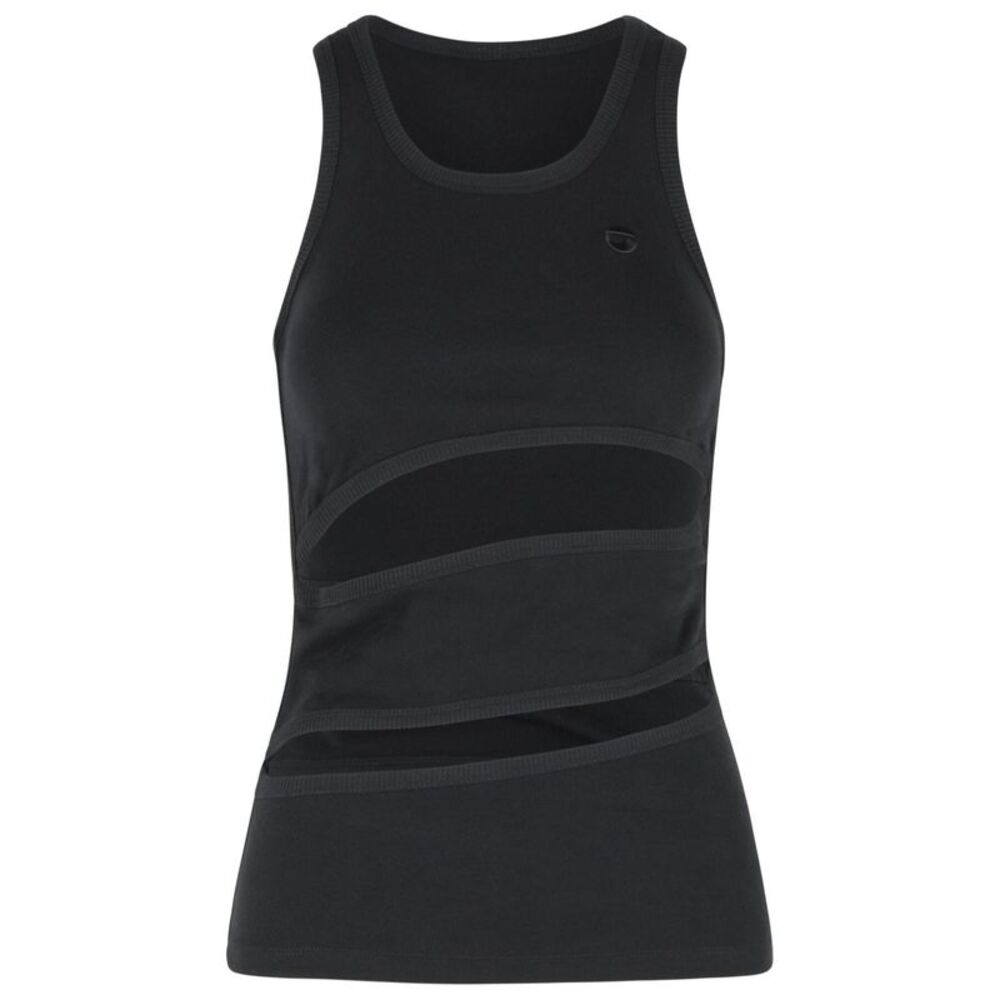 Coperni 'Spirale' Black Cotton Tank Top Women